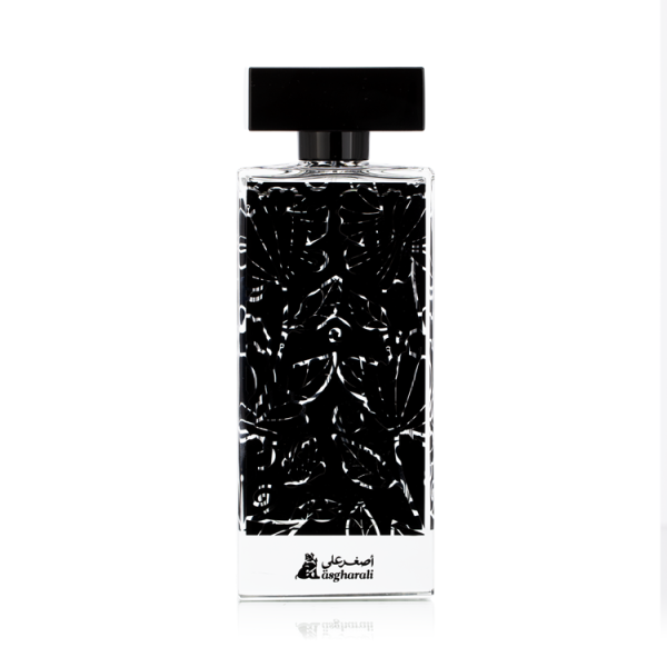 A black elegantly designed 100 ml bottle of Shurooq spray fragrance for men.