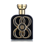 Front view of Asgharali Daren Sammy 88 Eau De Parfum 100ml bottle – elegant black and gold design