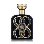 Front view of Asgharali Daren Sammy 88 Eau De Parfum 100ml bottle – elegant black and gold design